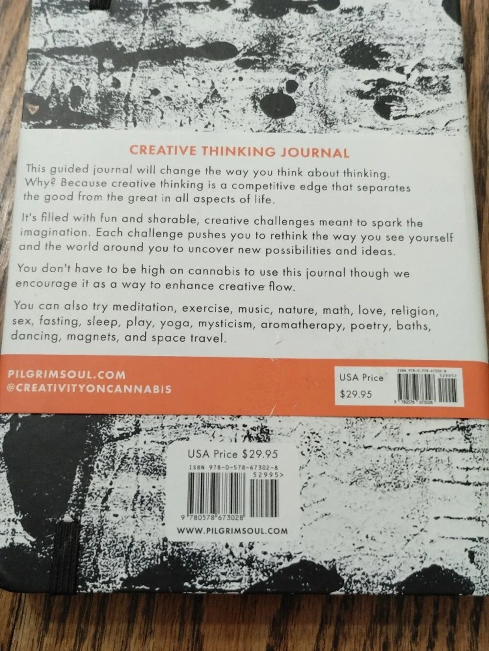 Pilgrim Creative Thinking Journal - Black, White, Orange